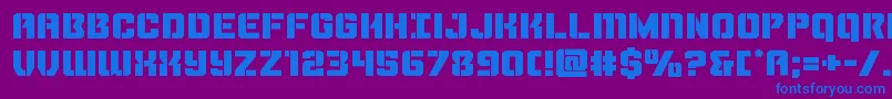 Thundertrooperexpand Font – Blue Fonts on Purple Background
