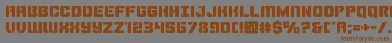 Шрифт Thundertrooperexpand – коричневые шрифты на сером фоне