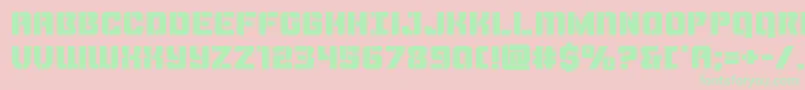 Thundertrooperexpand-Schriftart – Grüne Schriften auf rosa Hintergrund