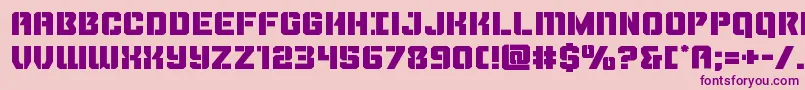 Thundertrooperexpand Font – Purple Fonts on Pink Background