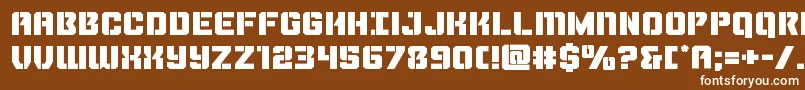 Шрифт Thundertrooperexpand – белые шрифты на коричневом фоне