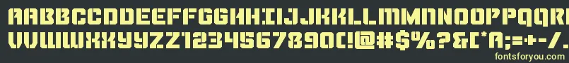 Thundertrooperexpand Font – Yellow Fonts on Black Background