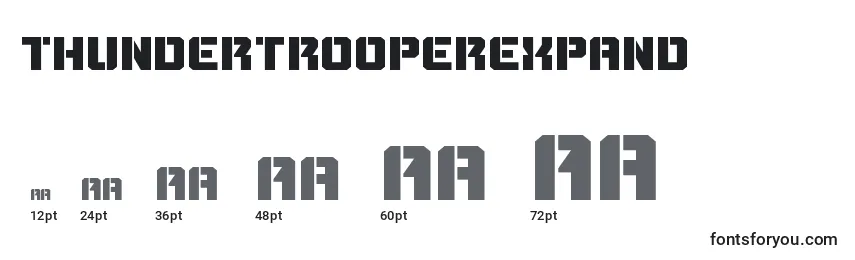 Размеры шрифта Thundertrooperexpand