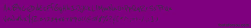 Reeniebeanie Font – Black Fonts on Purple Background