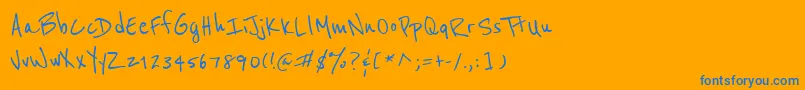 Reeniebeanie-fontti – siniset fontit oranssilla taustalla