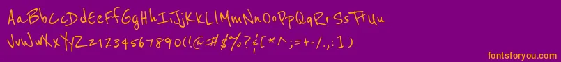 Reeniebeanie Font – Orange Fonts on Purple Background