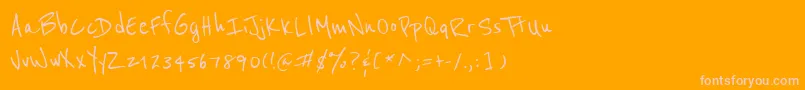 Reeniebeanie Font – Pink Fonts on Orange Background