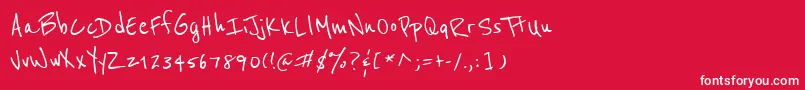 Reeniebeanie Font – White Fonts on Red Background