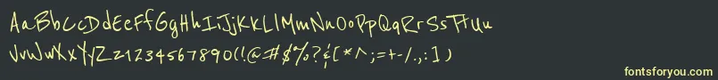 Reeniebeanie Font – Yellow Fonts on Black Background