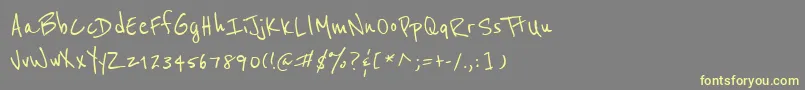 Reeniebeanie Font – Yellow Fonts on Gray Background