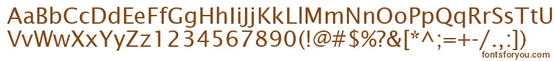 LucidaSansRegular Font – Brown Fonts on White Background