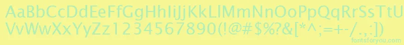 LucidaSansRegular Font – Green Fonts on Yellow Background