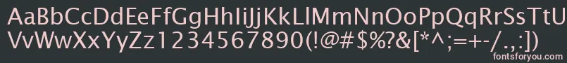 LucidaSansRegular Font – Pink Fonts on Black Background