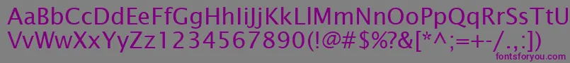 LucidaSansRegular Font – Purple Fonts on Gray Background
