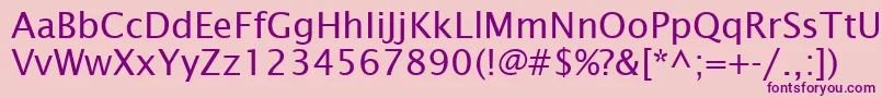 LucidaSansRegular Font – Purple Fonts on Pink Background