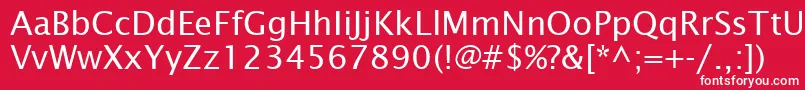 LucidaSansRegular Font – White Fonts on Red Background