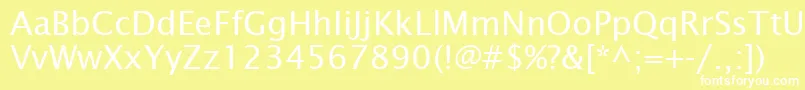 LucidaSansRegular Font – White Fonts on Yellow Background
