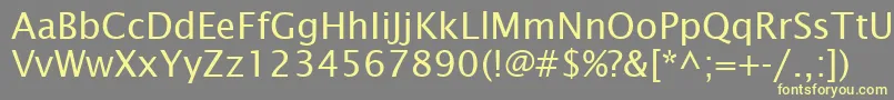 LucidaSansRegular Font – Yellow Fonts on Gray Background