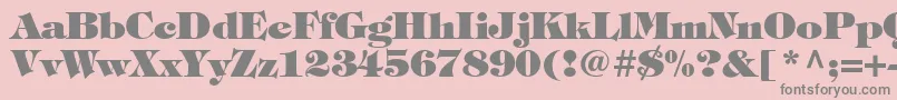 SophisticateUltraSsiBlack Font – Gray Fonts on Pink Background