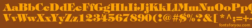 SophisticateUltraSsiBlack Font – Orange Fonts on Brown Background