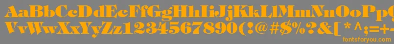 SophisticateUltraSsiBlack Font – Orange Fonts on Gray Background