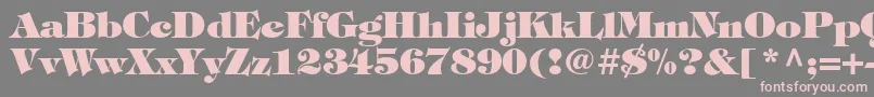 SophisticateUltraSsiBlack Font – Pink Fonts on Gray Background