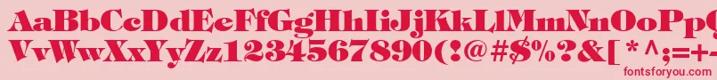 SophisticateUltraSsiBlack Font – Red Fonts on Pink Background