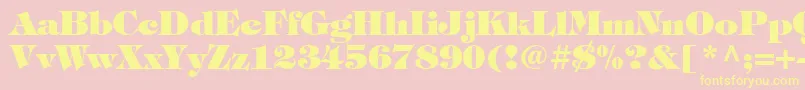 SophisticateUltraSsiBlack Font – Yellow Fonts on Pink Background