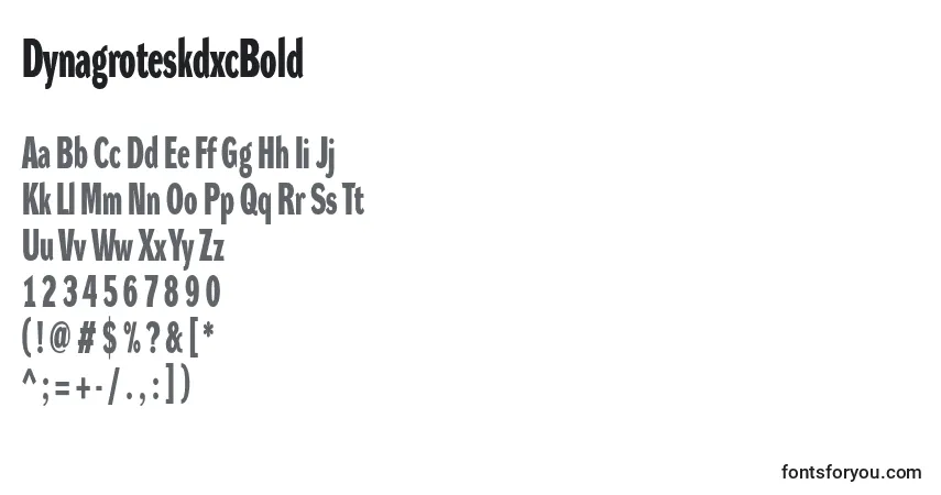 Шрифт DynagroteskdxcBold – алфавит, цифры, специальные символы