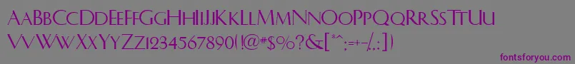 LhfCharlotte Font – Purple Fonts on Gray Background