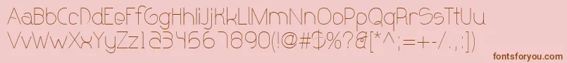 Olgassys-fontti – ruskeat fontit vaaleanpunaisella taustalla