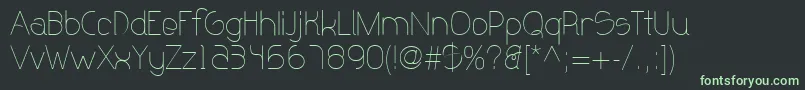 Olgassys-fontti – vihreät fontit mustalla taustalla