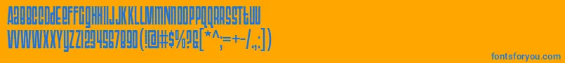 Шрифт Triac71 – синие шрифты на оранжевом фоне
