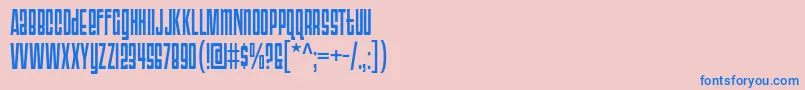 フォントTriac71 – ピンクの背景に青い文字