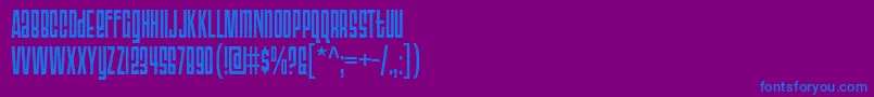 Triac71-fontti – siniset fontit violetilla taustalla
