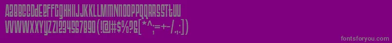 Triac71-fontti – harmaat kirjasimet violetilla taustalla