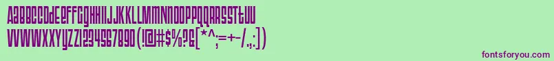 Triac71 Font – Purple Fonts on Green Background