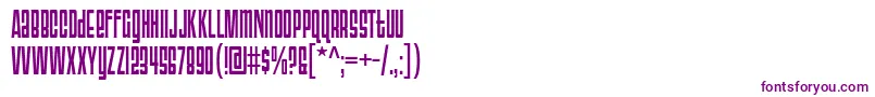 フォントTriac71 – 白い背景に紫のフォント
