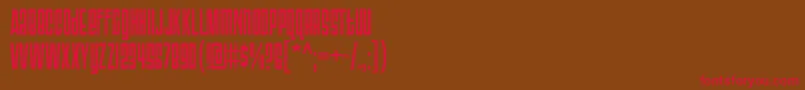Triac71 Font – Red Fonts on Brown Background