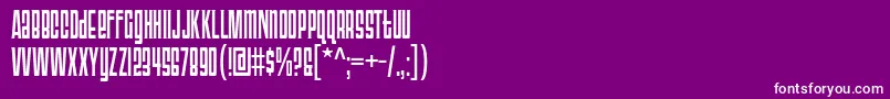 Triac71-fontti – valkoiset fontit violetilla taustalla