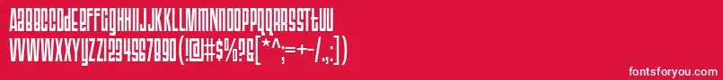 フォントTriac71 – 赤い背景に白い文字