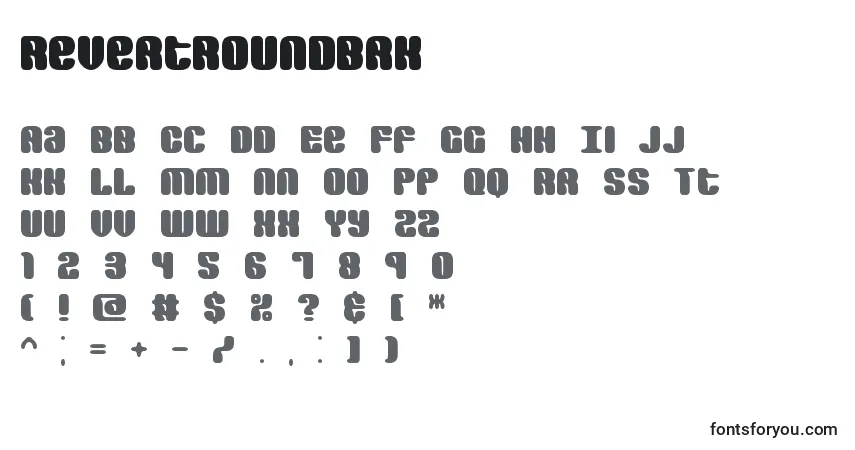 A fonte RevertRoundBrk – alfabeto, números, caracteres especiais