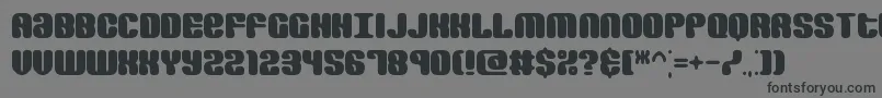 RevertRoundBrk-Schriftart – Schwarze Schriften auf grauem Hintergrund