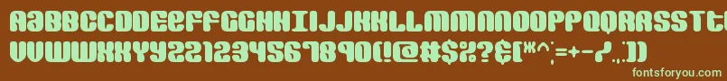 RevertRoundBrk Font – Green Fonts on Brown Background