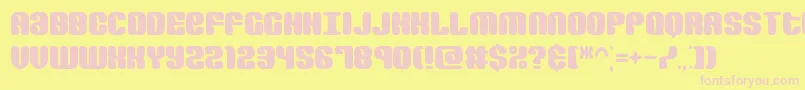 RevertRoundBrk Font – Pink Fonts on Yellow Background