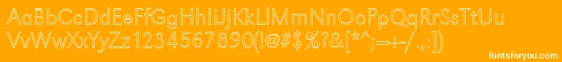 GroteskouXlightRegular Font – White Fonts on Orange Background