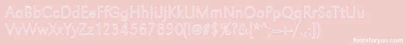 GroteskouXlightRegular Font – White Fonts on Pink Background