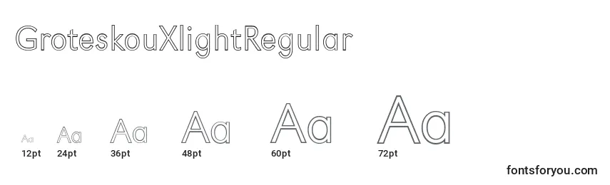GroteskouXlightRegular Font Sizes