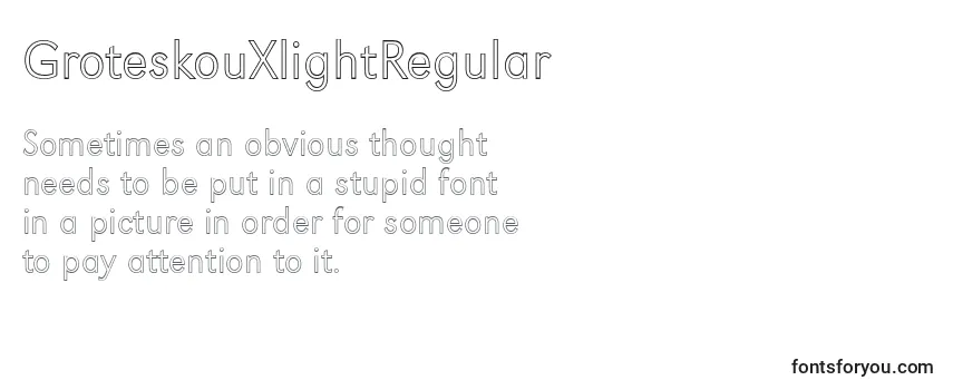 GroteskouXlightRegular Font