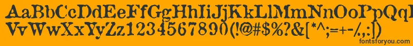 Wantadssk Font – Black Fonts on Orange Background